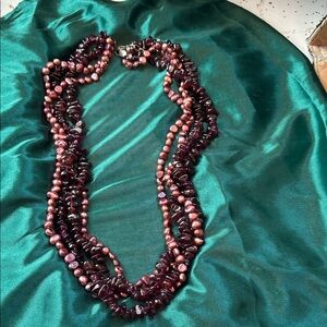Elegant Multi-Strand Purple Necklace